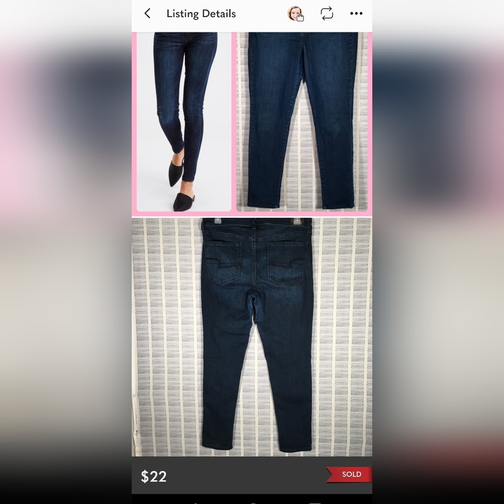 💜 AEO Hi-Rise Jeggings Super Super Stretch Jeans